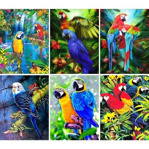 Diamond Painting Animal Parrot Nature 5D DIY Embroidery Art Full Square Round Landscape Mosaic Set Cross Stitch Home Decor Gift
