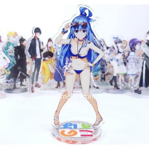 Anime Kono subarashi sekai ni shukufuku wo! Action Figure Cosplay Toys Konosuba Aqua Megumin Acrylic Figures Model Dolls 15cm