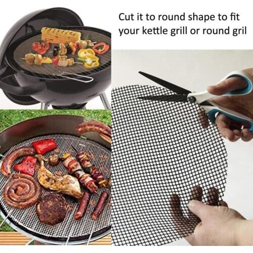 Non Stick Bbq Grill Mat Cooking Mesh Churrasco Barbecue Liner Roaster Barbecue Grill BBQ Tool For Kitchen Kamado Bbq Accessories