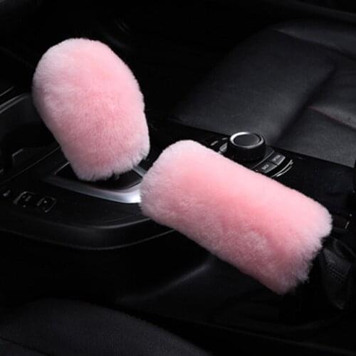 Car handbrake plush fur cover for Honda CRV Accord Odeysey Crosstour FIT Jazz City Civic JADE Crider Spirior Ciimo Elysion