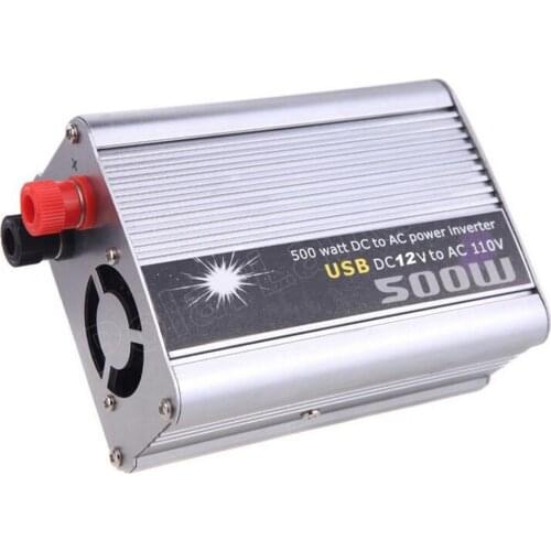 DC 12V to AC110V 500W Car Auto Power Inverter Portable Transformer Modified Sine Wave Converter USB charger Adapter