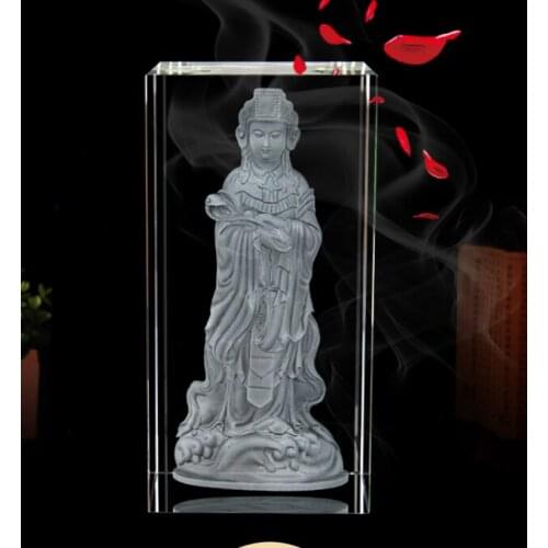 HOME family efficacious Talisman Protection Mazu Goddess Matsu Goddess of the Sea FENG SHUI FENG SHUI 3D Crystal Figurine