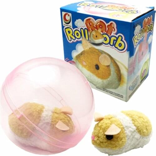 Electric Plush Pets Toy Hamster Ball that Spins Cute Plush Animals Electronic Doll Grabbing Machine Projects Gift for Children