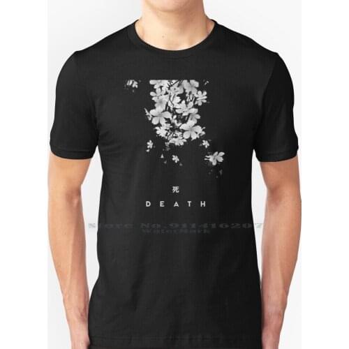 Death Sekiro T Shirt 100% Pure Cotton Sekiro Videogames Games Black White Death Flowers Aesthetic Japanese Anime Tree Landscape