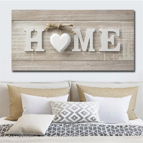 Letter Canvas Painting Love HOME Wall Art hd Print Pictures for Home Living Room Bedroom Decoration Poster frame