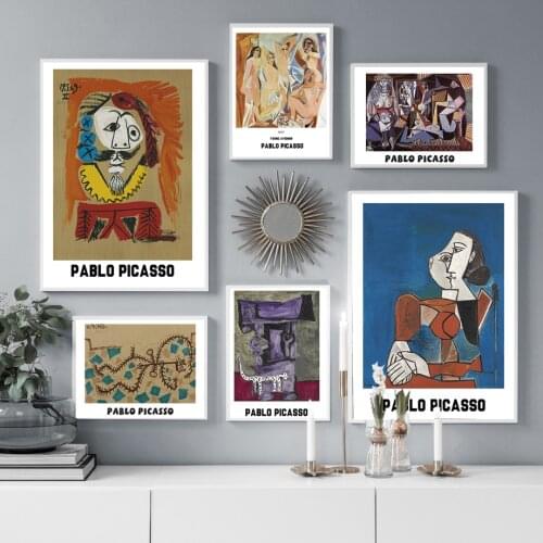 Pablo Picasso Classic Posters Abstract Art Portrait Canvas Print Famous Painting Moder Decorative Wall Art Picture Living Room
