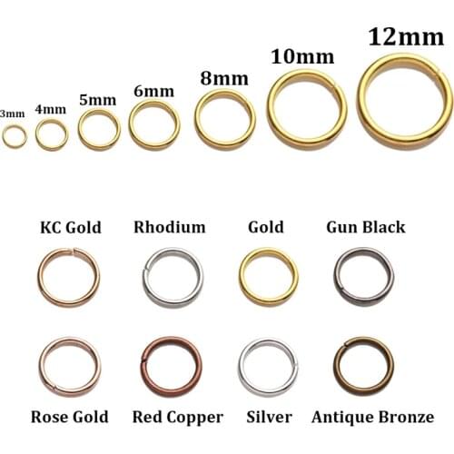 200pcs/Lot 4 5 6 8 10 12mm Jump Rings DIY Jewelry Making Connector Split Rings Jewelry Accessories Findings Supplies