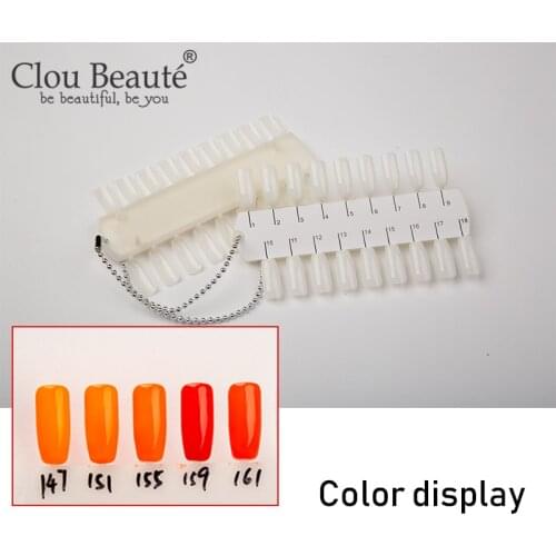 Clou Beaute 36 tips colors Professional Nail Practice Varnish Gel Display Nail Color Chart Plastic Nature color Nails Tools