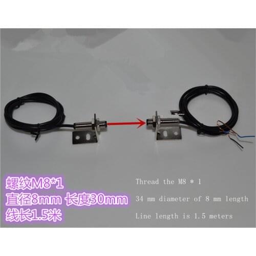 M8 Mini Laser Sensor Switch 5 volt DC NPN 3 normally open takagisms sensor chamber motion