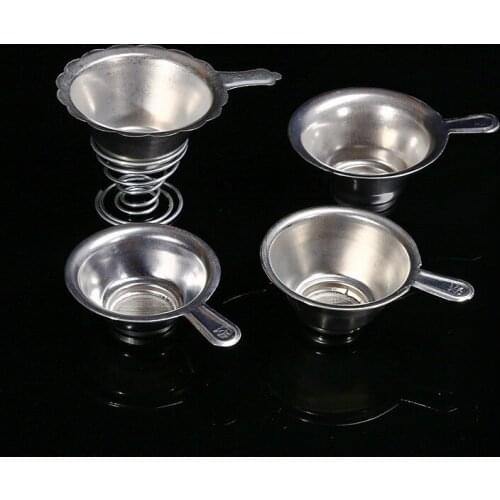 200pcs Reusable Stainless Steel Tea Filter Fine Mesh Tea Infuser Leaf Funnel Tea Strainer Accessories
