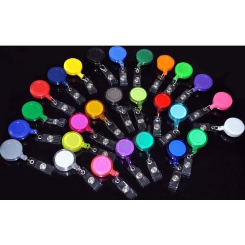 New 500pcs Retractable Lanyard ID Card Clip Badge Holder Reels With Clip Keep ID Key and Cell phone Safe Free Shipping