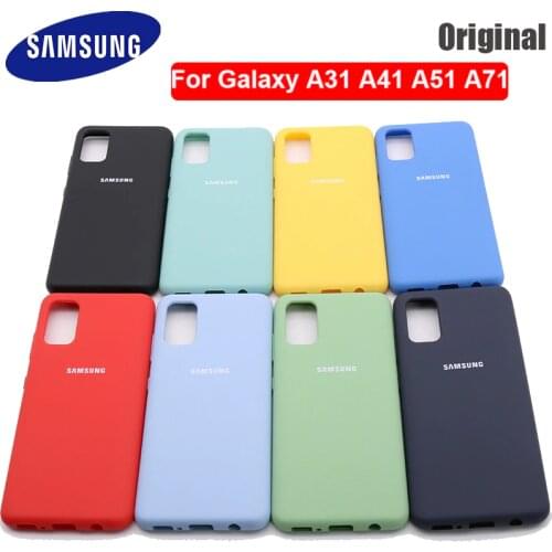 Samsung Galaxy A41 A31 Liquid Silicone Original Case Soft Silky Shell Cover Galaxy A51A71High Quality Soft-Touch Back Protective