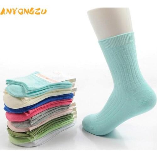 Autumn Winter Childrens Socks Vertical Stripes Thickened Double Needle Cotton Sock Many Colors Are Optional 12pair/lot