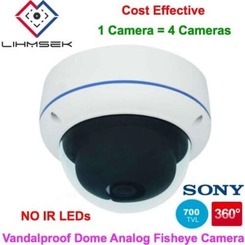 Lihmsek 360 Degree Wide Lens Panoramic Camera, no blind area in the centre 700TVL Sony CCD Mini Fisheye Camera, Free Shipping