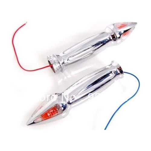 2x Chrome Motorcycle Hand Grips 1" 25mm Handlebar With Turn Signals For Honda VTX Shadow Magna VLX