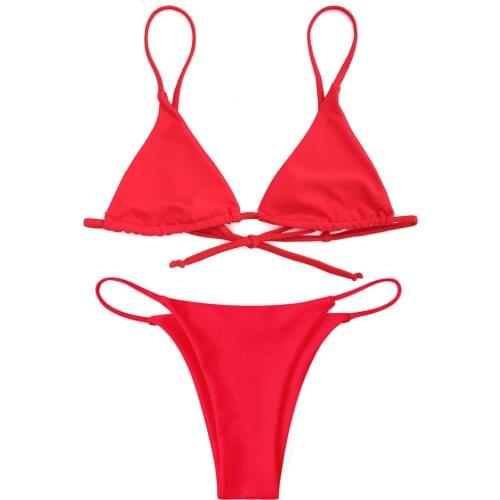 Sexy Mini Micro String Thong Bikini Triangle 2020 Tie Dye Swimsuit Women Swimwear Beach Wear Swim Bathing Suit