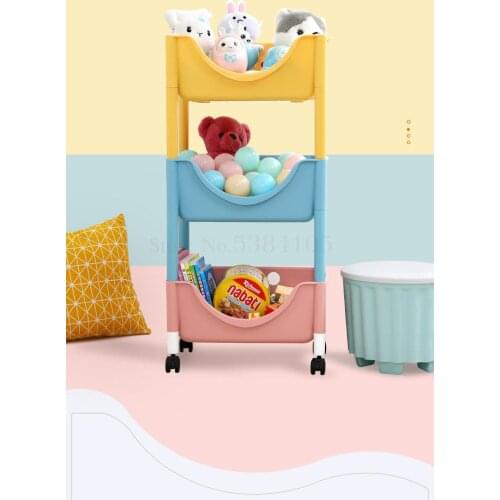 Childrens Toys Storage Rack Cart Storage Box Landing Multi-layer Living Room Household Snacks Sorting Storage Rack Storage Box
