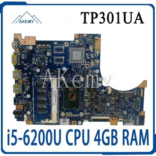 TP301UA/ i5-6200U CPU 4GB RAM For Asus TP301U TP301UA TP301UJ TP301UJ Laptop motherboard TP301UA Mainboard 100% Tested