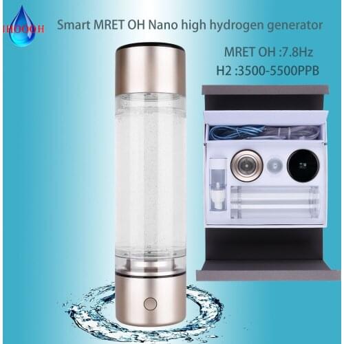 Smart MRETOH 7.8Hz Voice Reminder Nano Water Bottle High Hydrogen Rich Generator Titanium Electrolysis Mini Pure H2 Ventilator