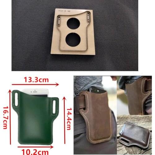 Japan Steel Blade Rule Die Cutter simple Waist cellphone Pockets bag Men Money Bags DIY Leather Die Cut Hand Punch Tool