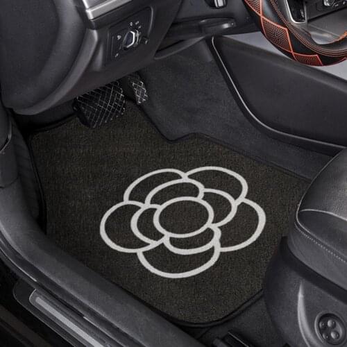 Funny Universal Camellia Rear Car Floor Mat Protector Square Floor Pad Exquisite Workmanship for Vehicle
