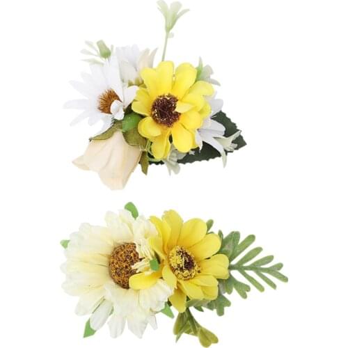 Big Cloth Flowers Hair Pin For Hairpins Accessories Handmade Artificial Fabric Flower For Kids Girls Head Hair Clips