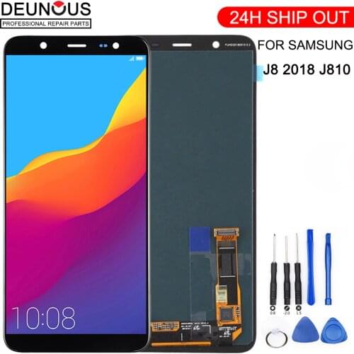 New For Samsung Galaxy J8 2018 J810 Screen LCD Display + Touch Screen Screen Adjust Brightness Pancel SM-J810 J810M Replacement