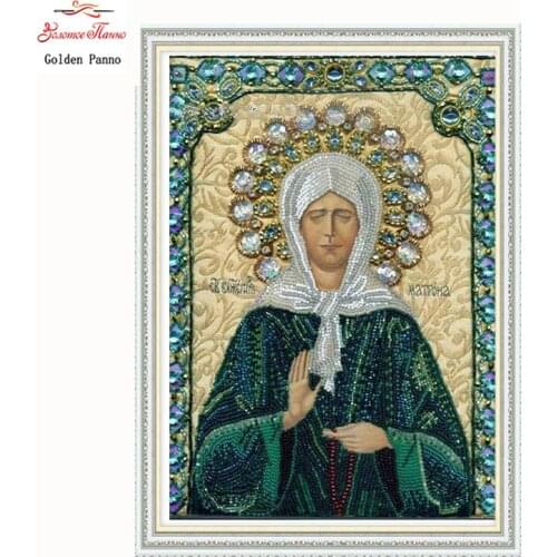 Golden Panno Needlework DIY DMC Cross stitch Sets For Embroidery kits Precise unprinted religion Patterns Counted Cross-stitch08