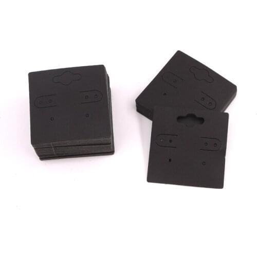 100pcs Kraft Earings Packing Card Dangle Paper Jewelry Display Holder Black Earring Drops Studs Tag Card Handmade
