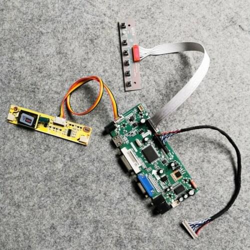 2CCFL DIY kit VGA+DVI LVDS 20-Pin Fit M150X4/M150X5/MT150XN01/MT150XN03 screen 1024*768 display controller board M.NT68676