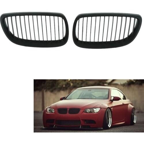 2 Pack Matt Black Bumper Bar Grill Grille For Bmw 3 Series E92 E93 06-09 Parts