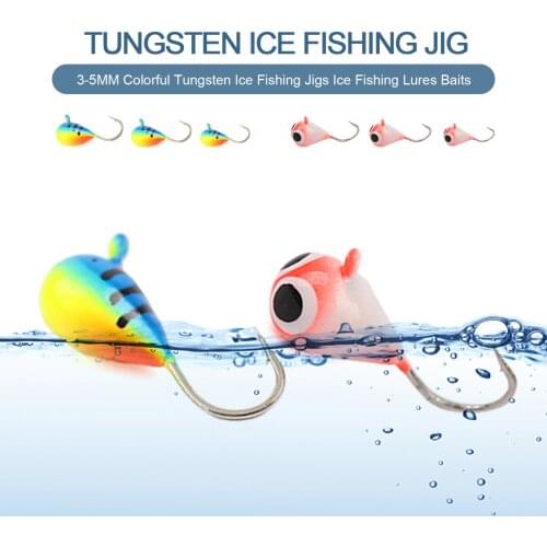 3mm 4mm 5mm Color Tungsten Tungsten Head Hook Ice Fishing Hook Tungsten Ice Fishing Fixture Bait Fishing Supplies