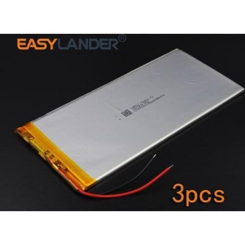 3pcs/Lot 3.7V 4800mAh Rechargeable li Polymer Li-ion Battery For Bluetooth Notebook Tablet PC electronics safety lamp 3373158