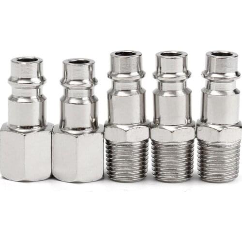 5Pcs 1/4\" BSP Femal/Male Air Line Hose Coupler Connector Quick Release Fittings