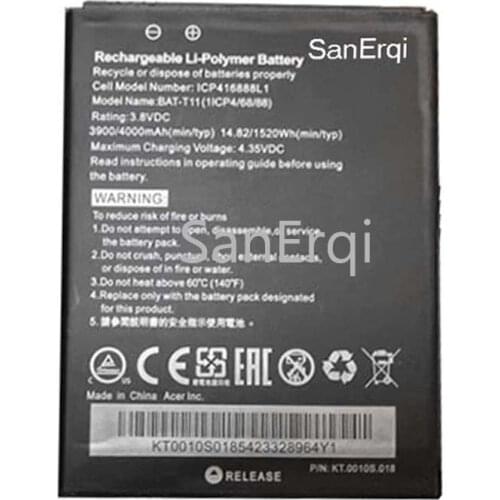 High Quality 4000mAh BAT-T11 Battery for Acer Liquid T03 T04 Z630 Cellphone