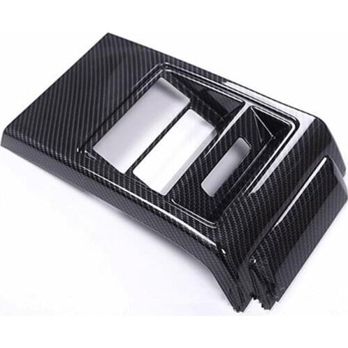 Car Rear Air Outlet Vent Frame Anti-kick Panel Trim Styling For Land Rover Discovery Sport 2015-2017 Carbon Fiber ABS