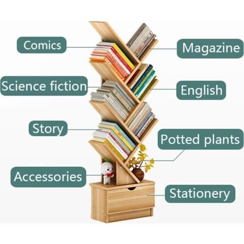 360° Rotating Bookshelf Childrens Book Shelves Bookcase Child Storage Cabinet Shelving For Books Rack Living Room Furniture