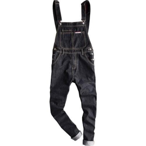 Jeans for Men 2020 Mens Modis Oversized Denim Workwear Mens Denim Bib Pants Mens Slim Pants Suspenders Black jeans