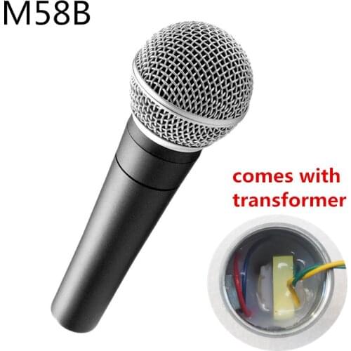 Finlemho Professional Microphone Karaoke Studio Recording Dynamic Mic Capsule Vocal Handheld Cordless SM58S For Home Studio