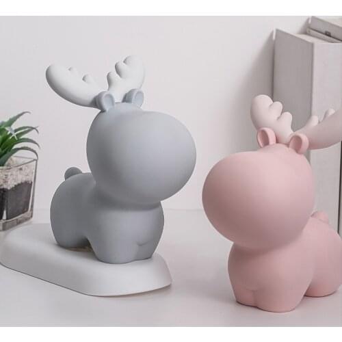 Reasin Piggy Bank Home Decoration Creative Coin Money Box Storage Tank Bedroom Deer Desktop Display As Children Easter Gift