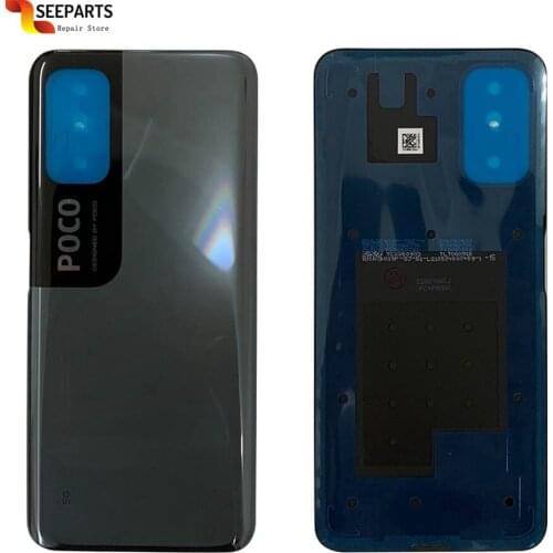 100% New For Xiaomi Poco M3 Pro Battery Cover Back Glass Panel Rear Housing case 6.5" For Poco M3 Pro Back battery Cover door