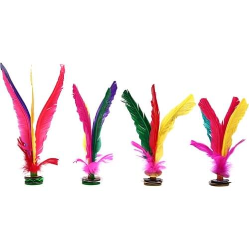 Hot China Physical Exercise Jianzi Footbal Foot Kick Handwheel Fancy Goose Feather Shuttlecock Fitness Entertainment