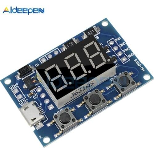 Micro USB DC 2-channel Adjustable PWM Signal Generator Duty Cycle Pulse Frequency Module Digital LED Display Rectangular Wave