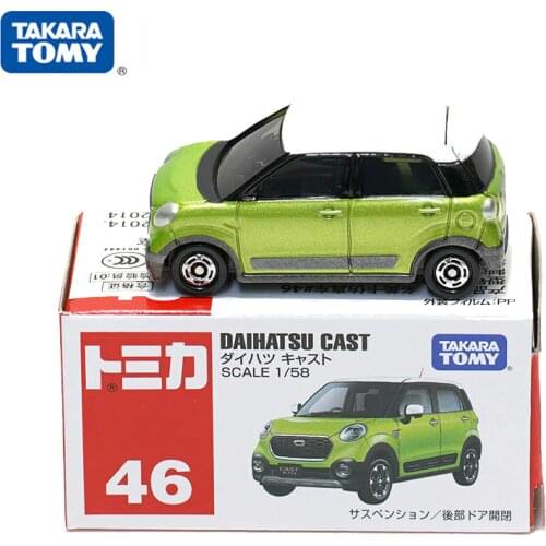 TAKARA TOMY Tomica No.46 Model Car DAIHATSU CAST 1/58 Scale Diecast Metal Green Hatchback Vehicle Kids Toys Boys New Xmas Gift