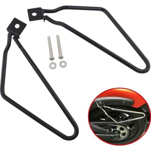 Motorcycle Black Saddlebags Support Bars Frame Saddle Bag Mounting Bracket For Harley Dyna Sportster 883 Iron XL883N