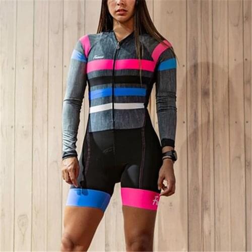Frenesi Triathlon New Long Sleeve Cycling Skinsuit Ropa Ciclismo Maillot Bike Uniforme Mujer Triathlon Suit Speedsuit Swimwear