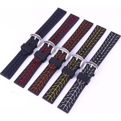 OIONINOS Silicone Men Sport Watchband Diving Waterproof Replacement Watchbands Strap Bracelets Watch Accessories 20mm 22mm 24mm