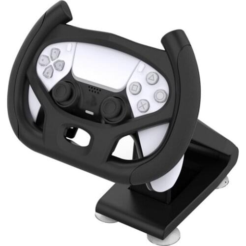 Controller Stand Steering Wheel for PS5 Real Racing Game Muti Axis Steering Wheel with Four Suckers for PS5 Controller
