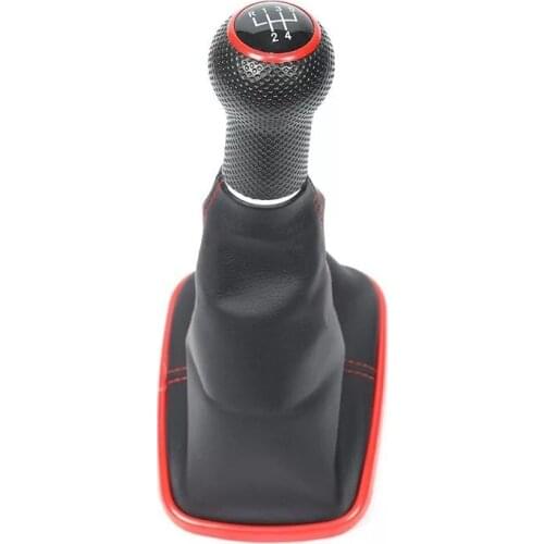 12mm 5 / 6 Speed Car Gear Shift Knob Lever Shifter Gaitor Boot For Volkswagen VW Golf 4 IV MK4 1999-2004 GTI R32 Bora Jetta MT