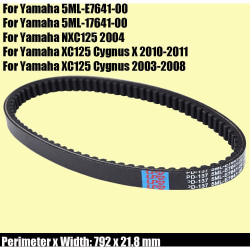Drive Belt for Yamaha NXC125 XC125 Cygnus X 5ML-E7641-00 5ML-17641-0 Transfer Belt NXC XC 125